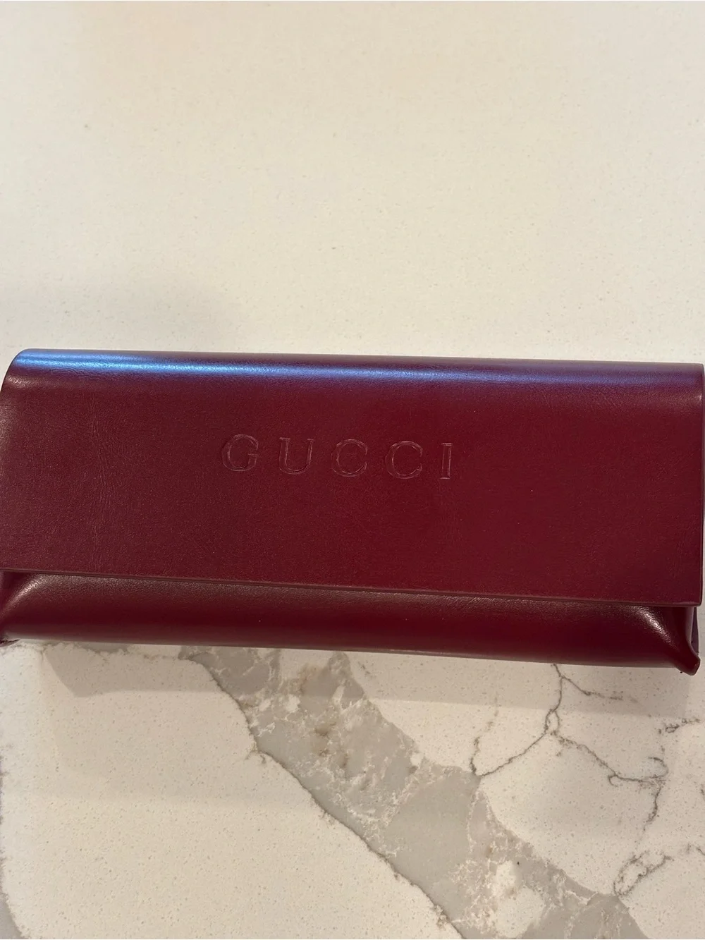 Authentic Gucci Eyeglass Frames Dark Horn / Gray Tortoise with Gold Tone GG1502S